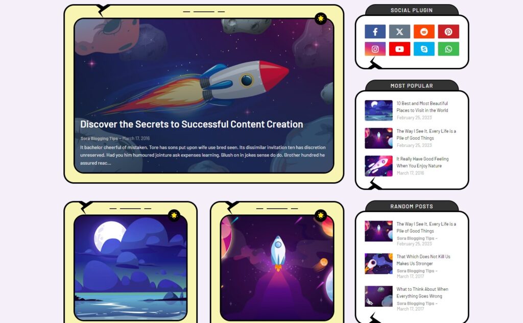 Bố cục trang chủ