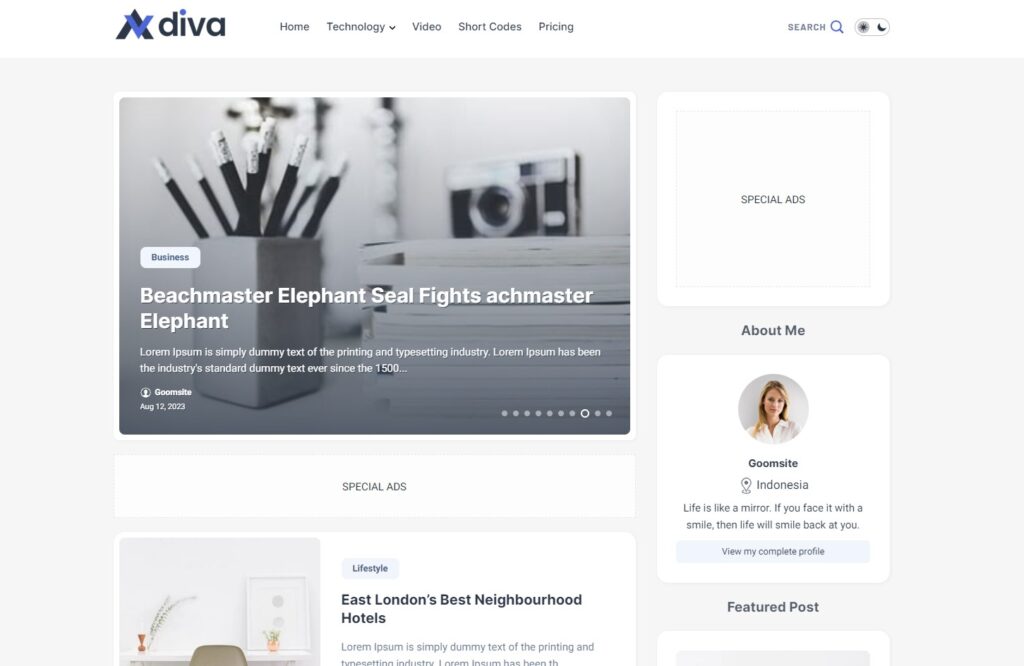 Template Adiva Blogger