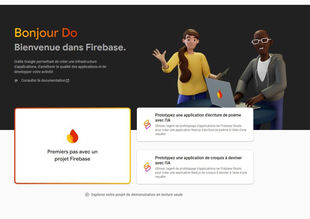 Tạo cơ sở dữ liệu Firebase