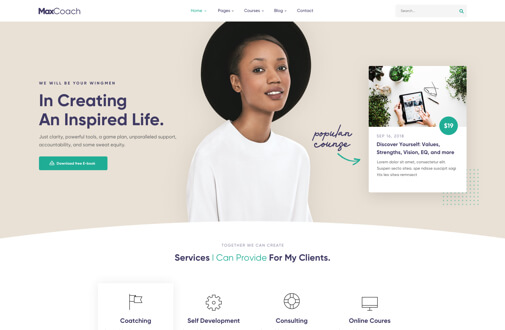 Giới thiệu theme MaxCoach