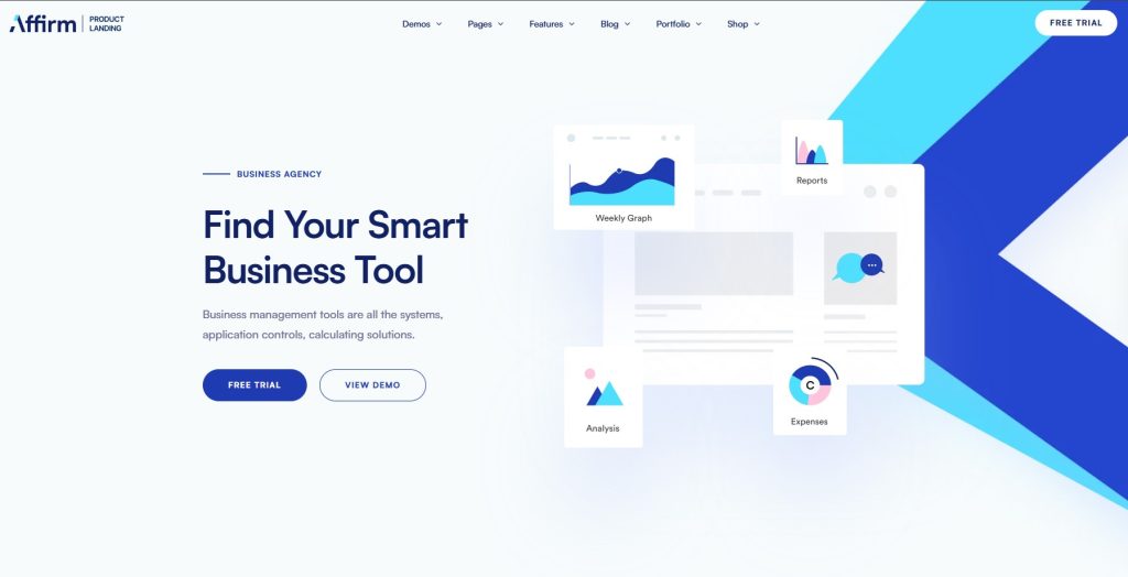 Giao diện và bố cục mẫu của Affirm