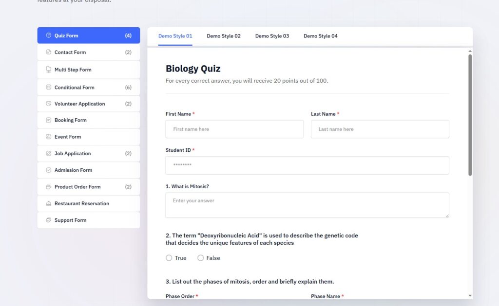 Biểu mẫu nhiều bước