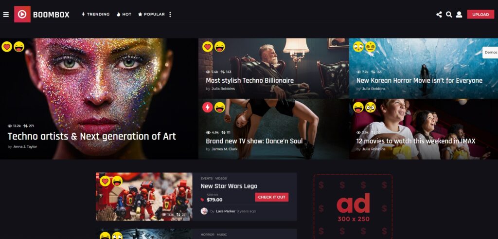 Tính năng nổi bật của Theme BoomBox