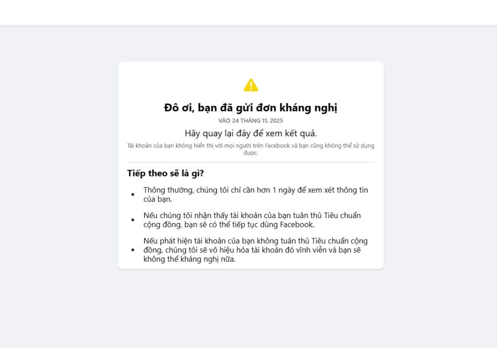 Mở Khóa Facebook 180 Ngày Bị Treo